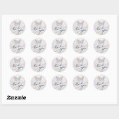 nacre butterfly dank u klassieke ronde sticker (Vel)