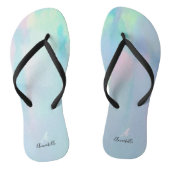 Nacre kustmonogram, mooi koel monogram teenslippers (Voetbed)
