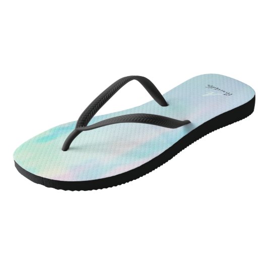 Nacre kustmonogram, mooi koel monogram teenslippers (Schuin)