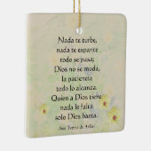 "Nada de turbe" St. Teresa van Avila Keramisch Ornament (Rechts)