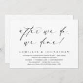 Nadat we dat doen, dineren we, bruiloft elopement kaart (Voorkant / Achterkant)