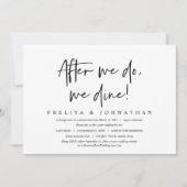 Nadat we dat hebben gedaan, dineren we Elopement B Kaart (Voorkant)