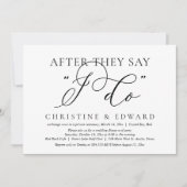 Nadat ze zeggen dat ik dat doe, bruiloft elopement kaart (Voorkant)