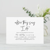 Nadat ze zeggen dat ik dat doe, is het na bruiloft kaart (Staand voorkant)