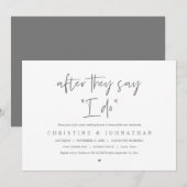 Nadat ze zeggen dat ik dat doe, na de bruiloft Bru Kaart (Voorkant / Achterkant)