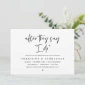 Nadat ze zeggen dat ik dat doe, na de bruiloft Bru Kaart (Staand voorkant)