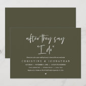 Nadat ze zeggen dat ik dat doe, na de bruiloft Bru Kaart (Voorkant / Achterkant)