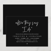 Nadat ze zeggen dat ik dat doe, na de bruiloft Bru Kaart (Voorkant / Achterkant)