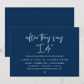 Nadat ze zeggen dat ik dat doe, na de bruiloft Bru Kaart (Voorkant / Achterkant)