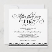 Nadat ze zeggen dat ik zwart-wit bruiloft brunch d kaart (Voorkant)