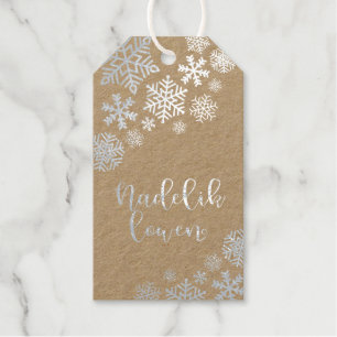 Nadelik Lowen, Cornish Merry Kerstmis, Elegant Cadeaulabels