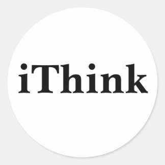 nadenken ronde sticker