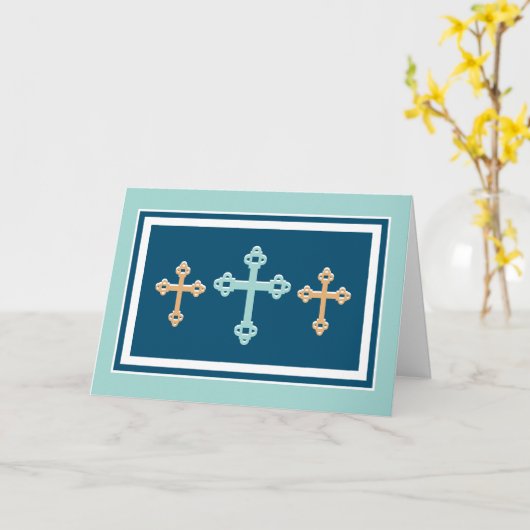 Nadenkende, christelijke bidkaart kaart (Gele Bloem)