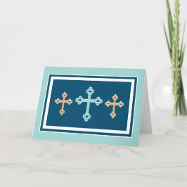 Nadenkende, christelijke bidkaart kaart