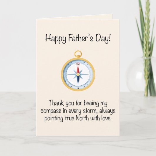 Nadenkende Vaderdag Feestdagen Kaart (Voorkant)