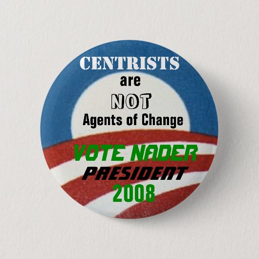 Nader Anti-Centrist Button (Voorkant)