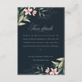 Nadere details over donkere marinebruiloft in het  informatiekaartje (Voorkant)