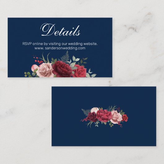 Nadere informatie over de marineverbinding van Nav Informatiekaartje (Voorkant / Achterkant)