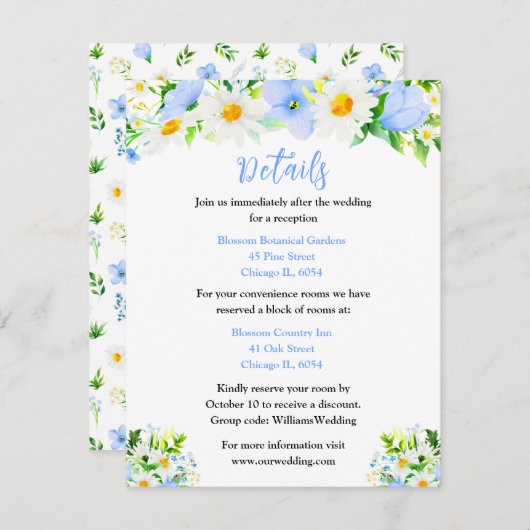 Nadere informatie over het huwelijk tussen 'Vergee Informatiekaartje (Voorkant / Achterkant)