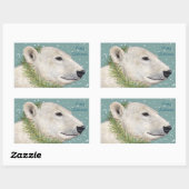 Nadia l'ours polaire stickers Noël (Feuille)