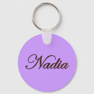 NADIA naam-merknaam Gift Sleutelhanger of Zipper-p
