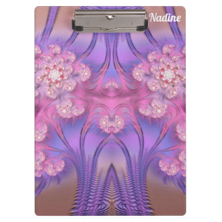 NADINE ~ PASTEL 3D! Pink, Mauve GLOSSY Clipboard Klembord