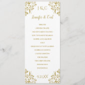 Nadine Wedding Ceremony Program - Tea-Length (Gold Programma (Voorkant)