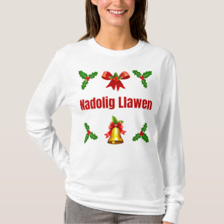 Nadolig Llawen - lange hoes voor vrouwen T-shirt