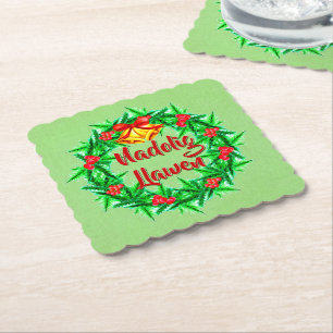 Nadolig Llawen Welsh Merry Kerstmis Kartonnen Onderzetters