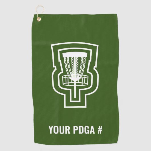 Nadruk-schijf Golfhanddoek met PDGA # (Voorkant)
