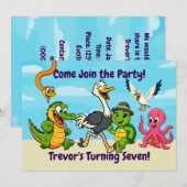 Nae Nae & Lulu Adventure Party Invitation (Devant / Derrière)