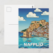 Nafplio Greece Travel Briefkaart (Voorkant / Achterkant)