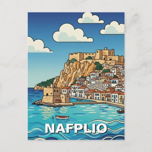 Nafplio Greece Travel Briefkaart (Voorkant)