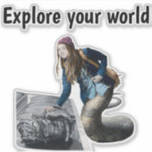 Naga Explorez World Travel Imaginaire Art Sticker (Devant)