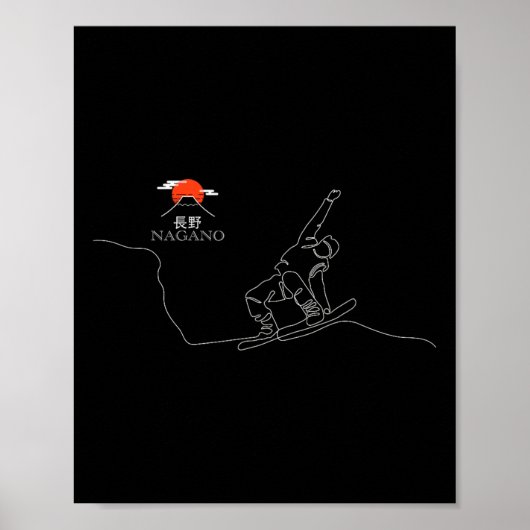 Nagano Snowboarden Poster (Voorkant)