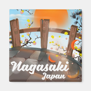 Nagasaki Japans bloesem poster. Magneet