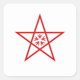 Nagasaki stadsvlag Nagasaki prefectuur japan symb Vierkante Sticker