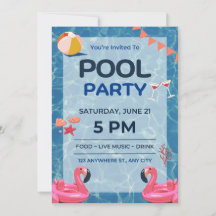 Nage Anniversaire Invitation