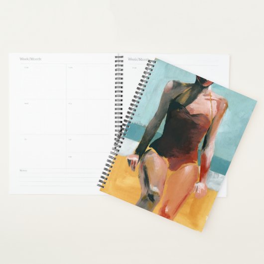 Nage vintage - maillot de bain rouge (Devant avec enveloppe)