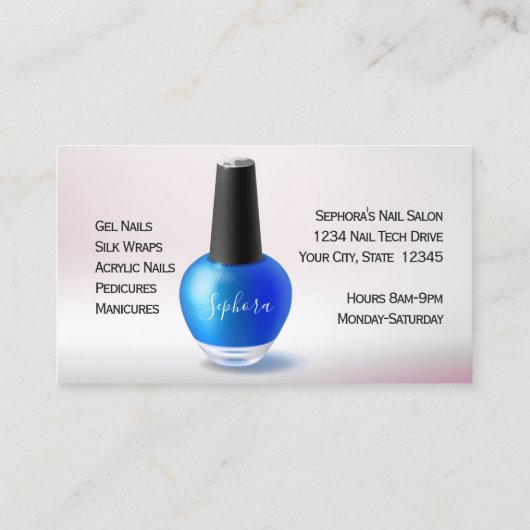 Nagel Art Technicus - Orchidee Nagellak Visitekaartje (Achterkant)