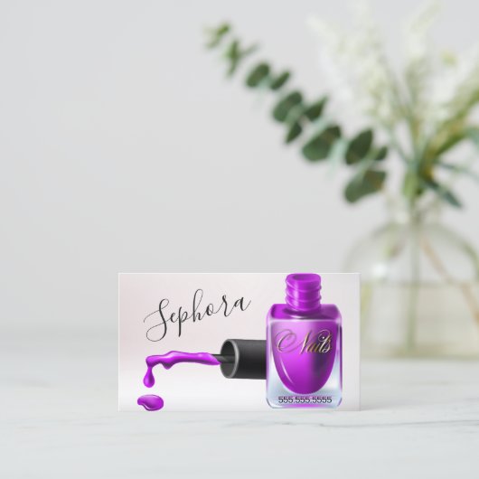 Nagel Art Technicus - Orchidee Nagellak Visitekaartje (Staand voorkant)