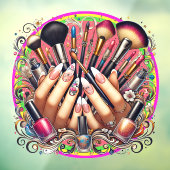 Nagel- en Make-up Salon Raamsticker (Vel 3)