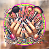 Nagel- en schoonheidssalon raamsticker (Vel 2)