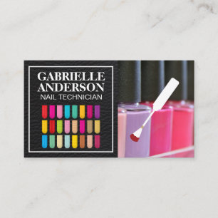 Nagel Lak en Borstel Gekleurde Nails Visitekaartje