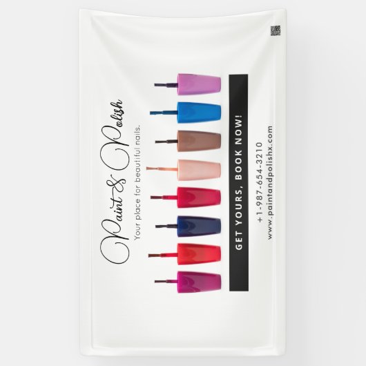 Nagel Lak Kleur Set Nagelsalon Spandoek (Verticaal)