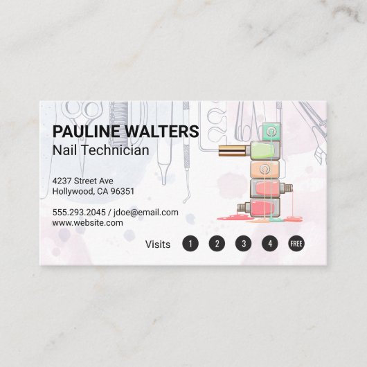 Nagel Lak | Manicure Tools Klantenkaartje (Voorkant)