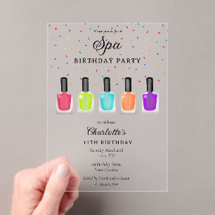 Nagel Manicure Pedicure Mani Pedi Meisje Spa Verja Acryl Uitnodigingen