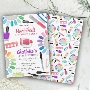 Nagel Manicure Pedicure Mani Pedi Meisjes Verjaard Kaart