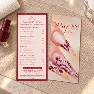 Nagel Salon Service Menu Blush Bourgondië Eleganti