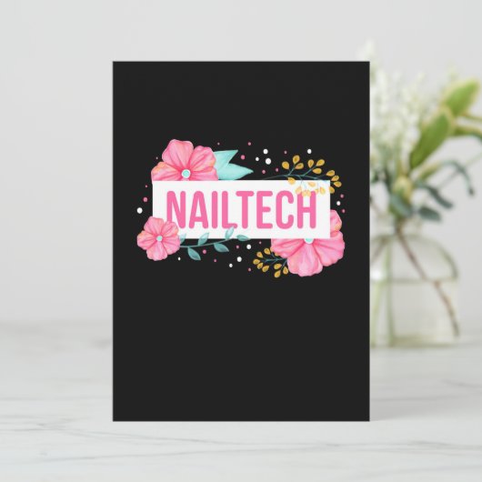 Nagel Tech Bloem Kaart (Staand voorkant)